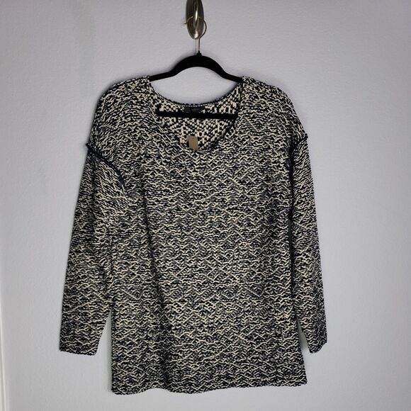 J Crew Womens M Relaxed Wideneck Knit Blue Sweater 1552 - Picture 2 of 8